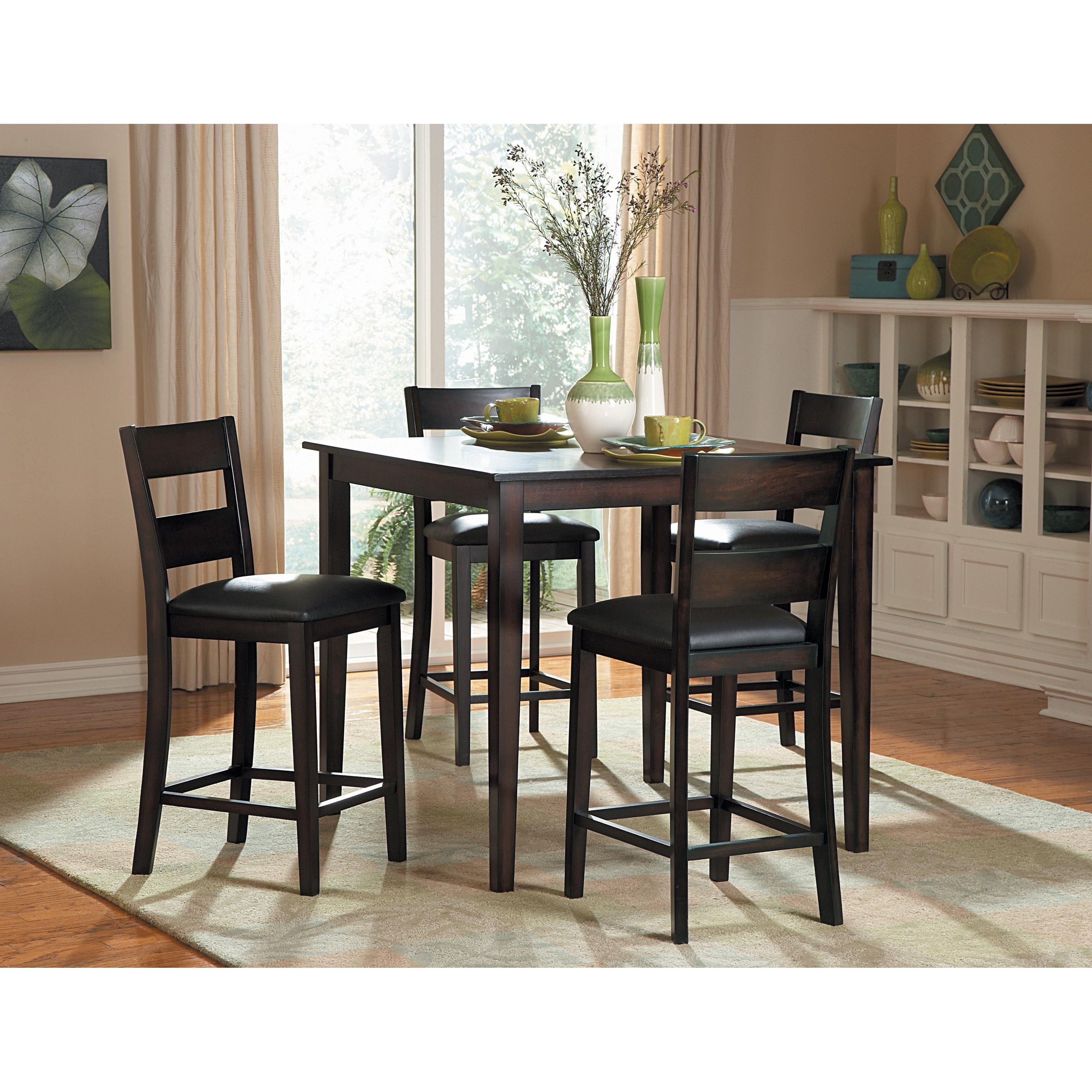 Homelegance Griffin 242536 Transitional 5Pc Counter Height Table and Chair Set Beck's